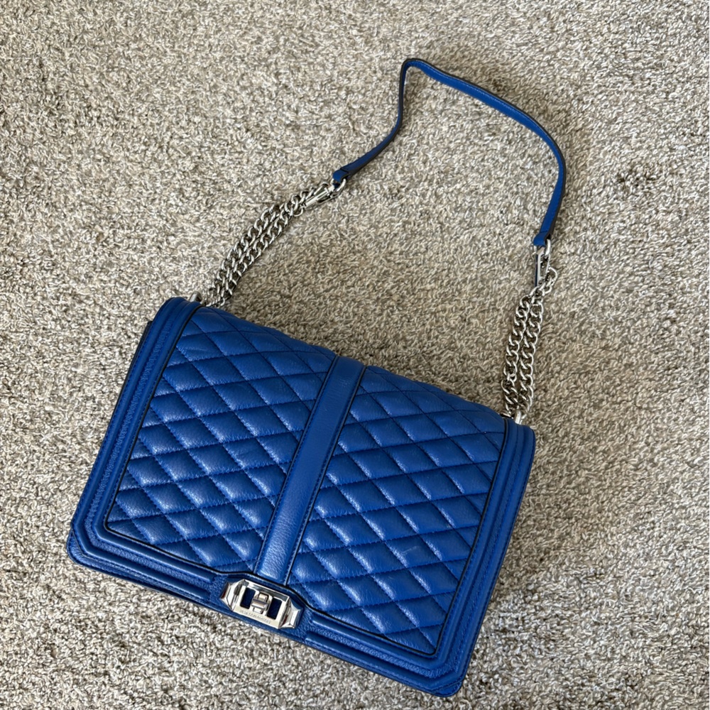 Rebecca Minkoff Love Jumbo Chevron-Quilted Crossbody Bag